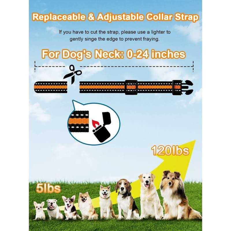 Bousnic Dog Shock Collar 2 Dogs 3300 ft Waterproof Training Collar for Dogs Large Medium Small with Rechargeable Remote - Healthber