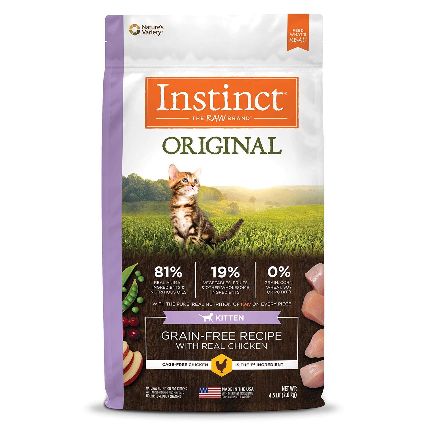 Instinct Original Kitten Grain Free Recipe with Real Chicken Natural Dry Cat Food - Healthber
