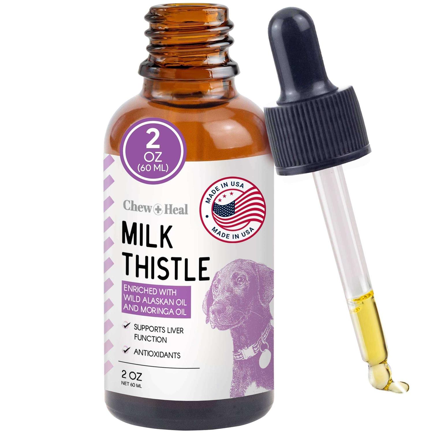 Chew + Heal 2 oz Milk Thistle with Moringa Oil and Wild Alaskan Salmon Oil – Liver Support - Healthber