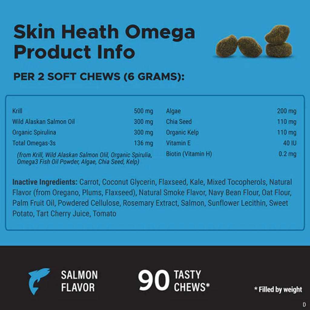 Pet Honesty Skin Health Omega Soft Chews for Dogs - Healthber