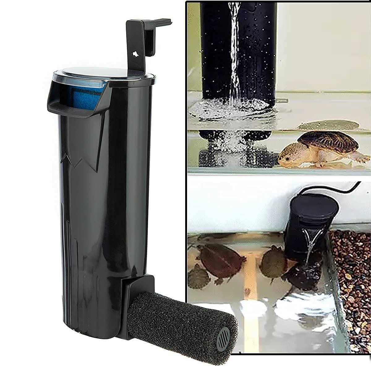 TechnologyMatter Turtle Filter Submersible Low Water Level Waterfall Filter Turtle Tank Aquarium Filter - Healthber