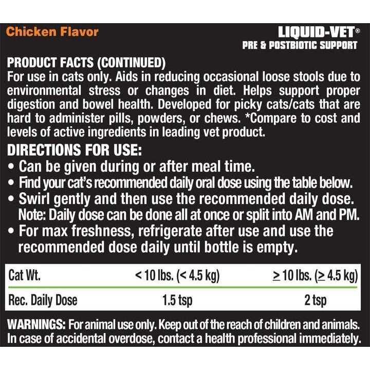 Liquid-Vet Feline Pre & PostBiotic Support Flavor Formula for Cats - Healthber