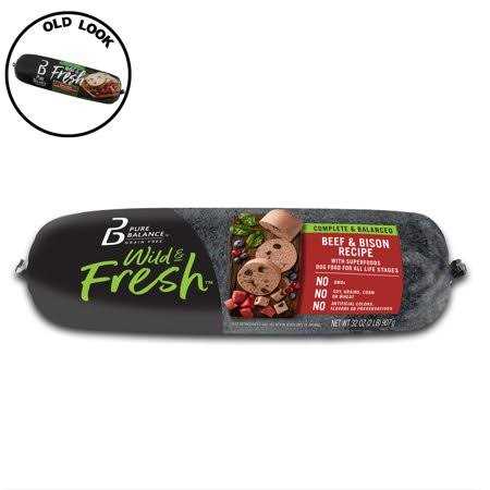 Pure Balance Wild & Fresh Dog Food Beef & Bison Recipe Rolled Chub - Healthber