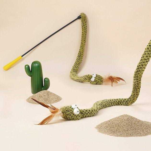 ZEZE Lovely & Delicate Forest Snake Tease Wand Cat Toy - Healthber