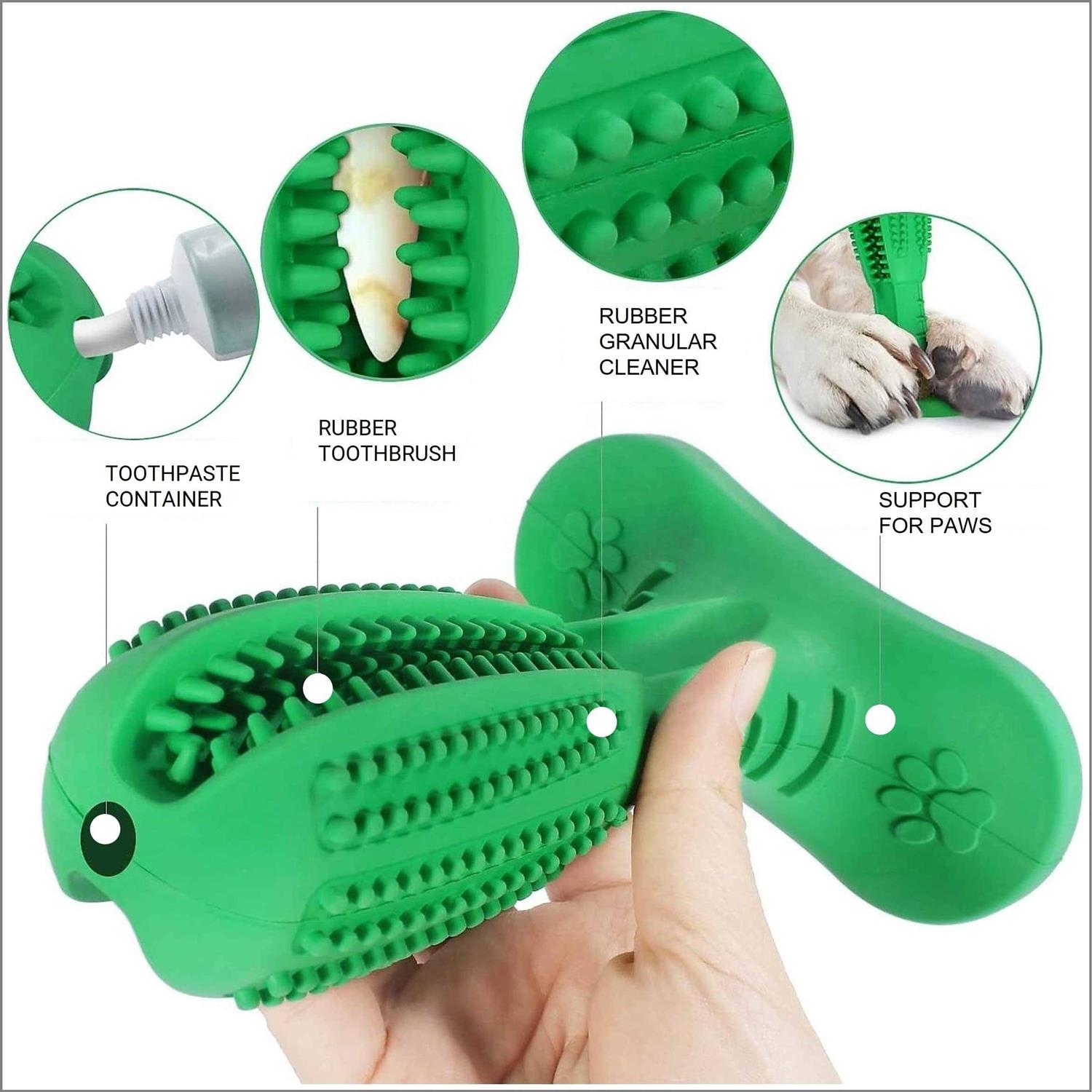 Dog Toothbrush Chew Toy for Aggressive Chewers Dog Teeth Stick - Healthber