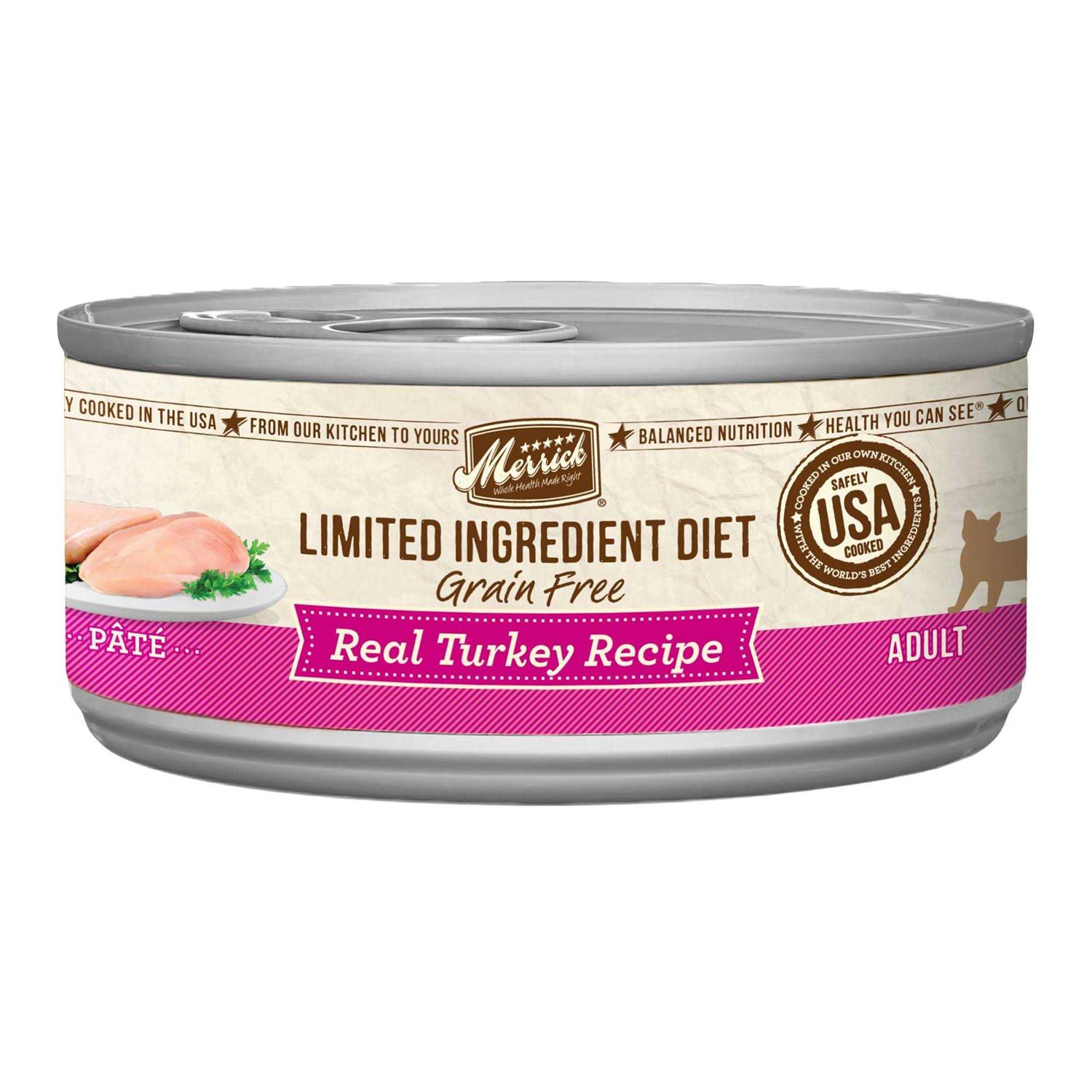 Merrick Limited Ingredient Diet Grain Free Real Turkey Recipe Pate Cat Food - Healthber