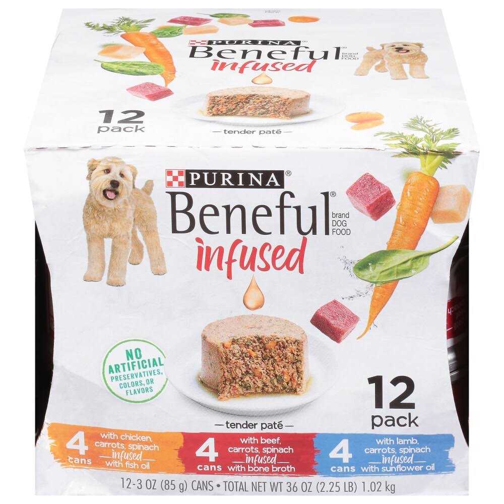Purina Beneful Infused Tender Pate Wet Dog Food Variety Pack Cans - Healthber