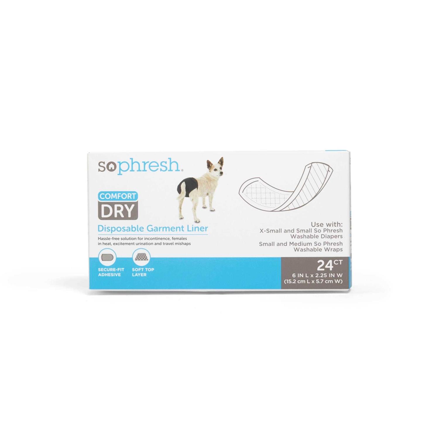 So Phresh Comfort Dry Disposable Dog Garment Liners - Healthber
