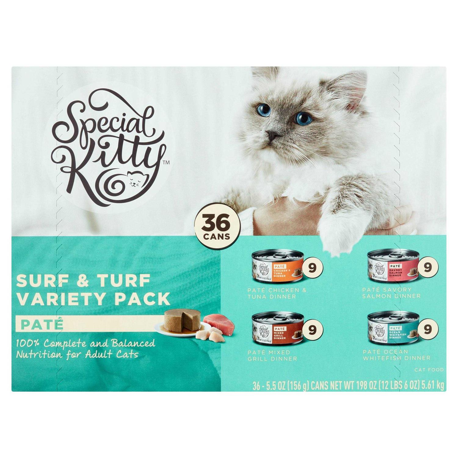 Special Kitty Surf & Turf Variety Pack Pate Cat Food - Healthber