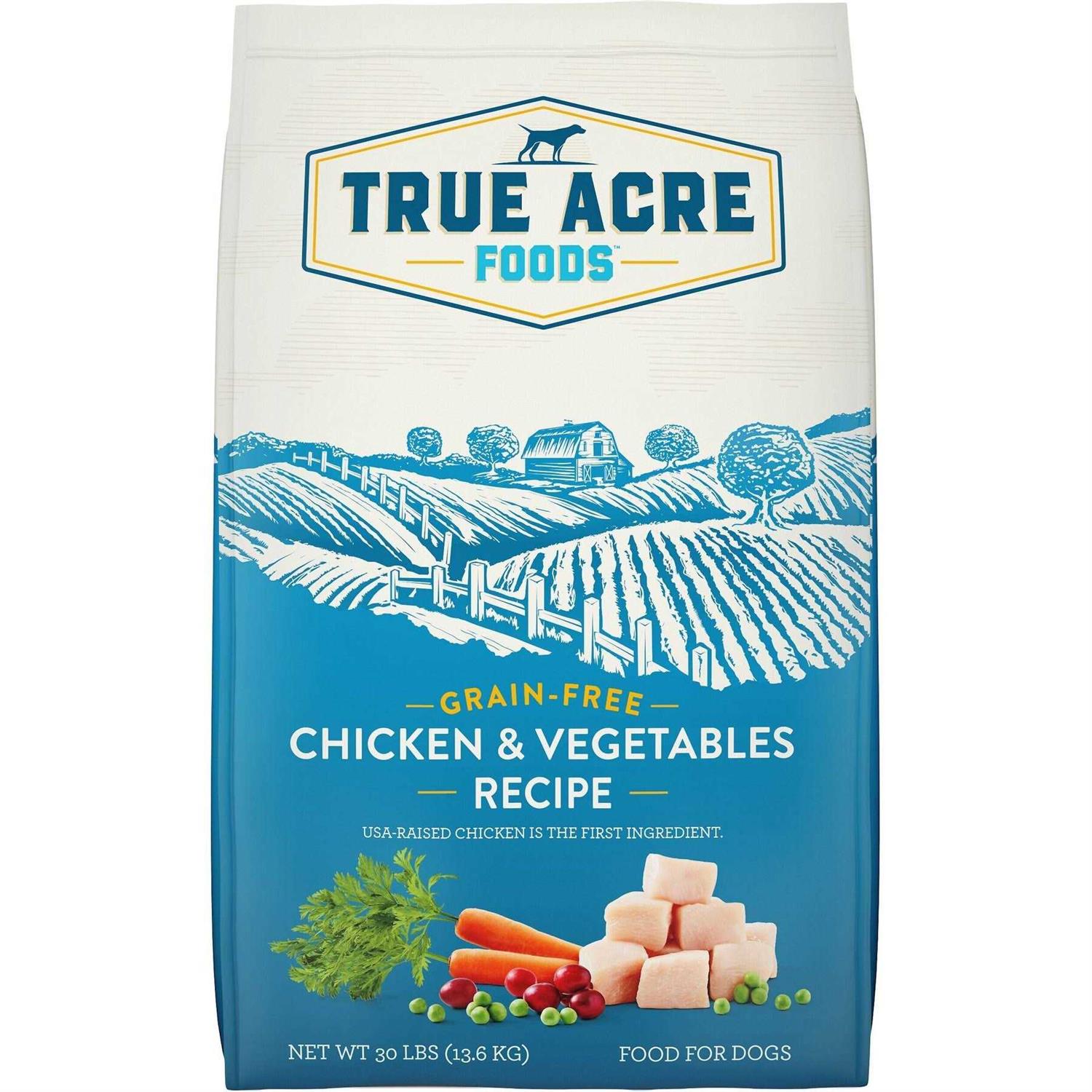 True Acre Foods Grain-Free Chicken & Vegetable Dry Dog Food - Healthber