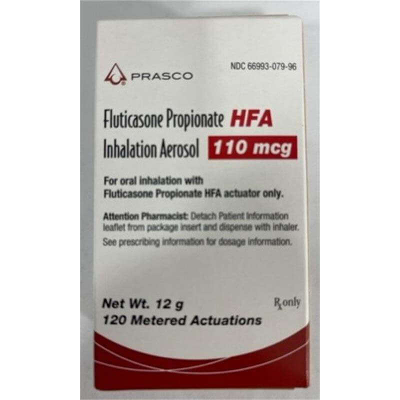 Rx Fluticasone Inhaler, 110mcg x 12gm - Healthber