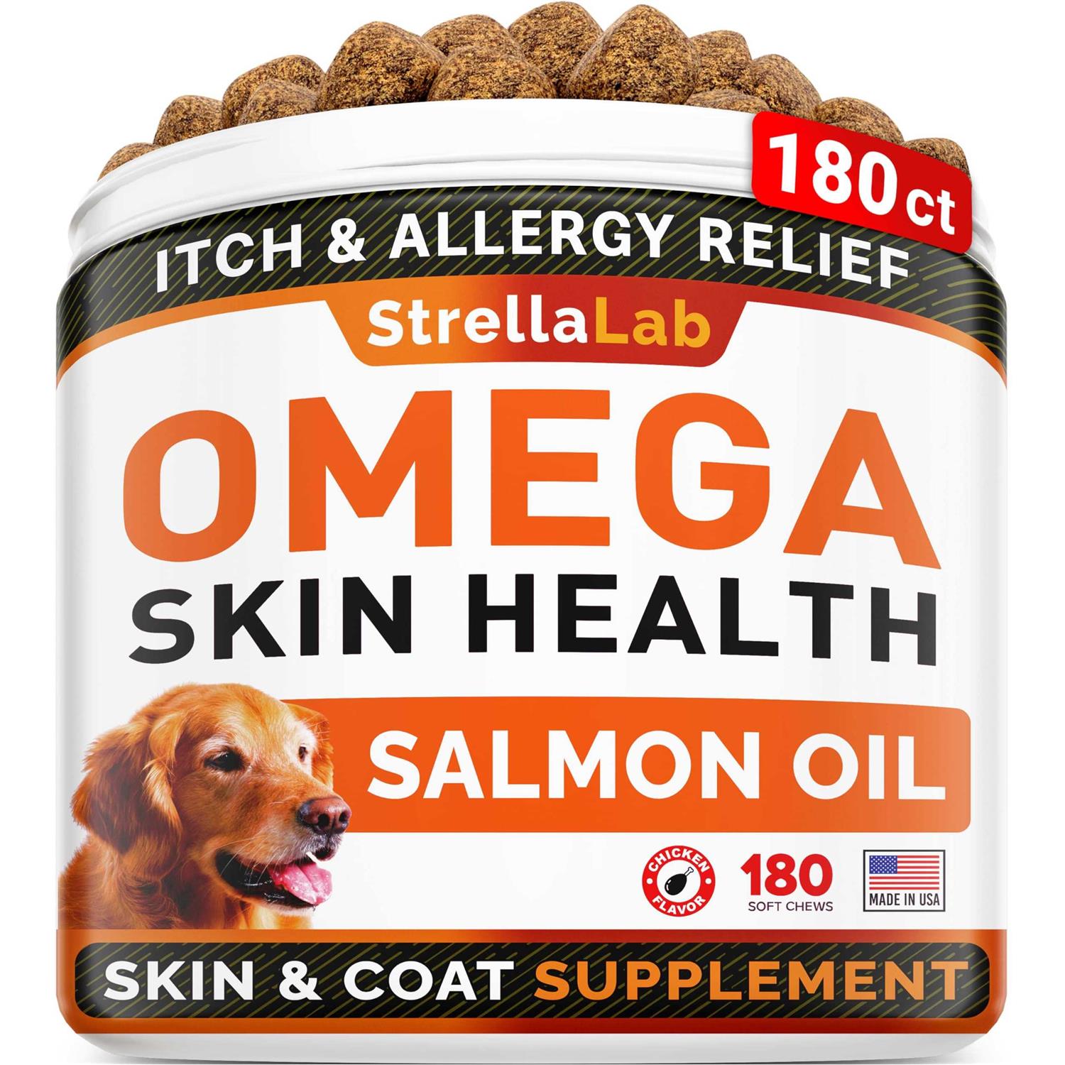StrellaLab Fish Oil Omega 3 Treats for Dogs - Healthber