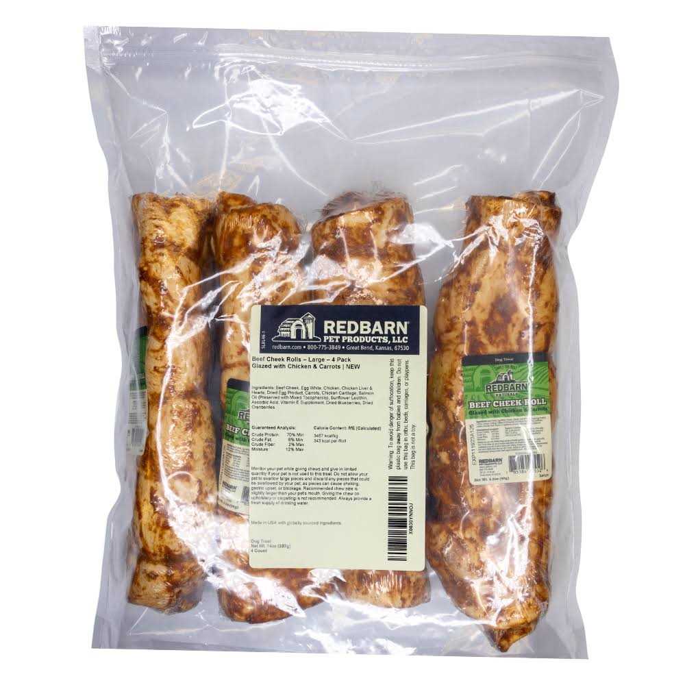 Redbarn Beef Cheek Roll Dog Large - Healthber