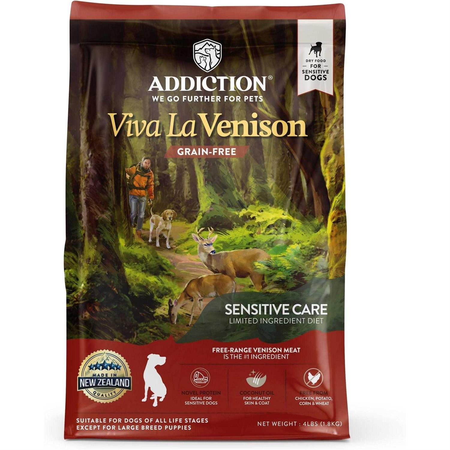 Addiction Viva La Venison Dry Dog Food - Healthber