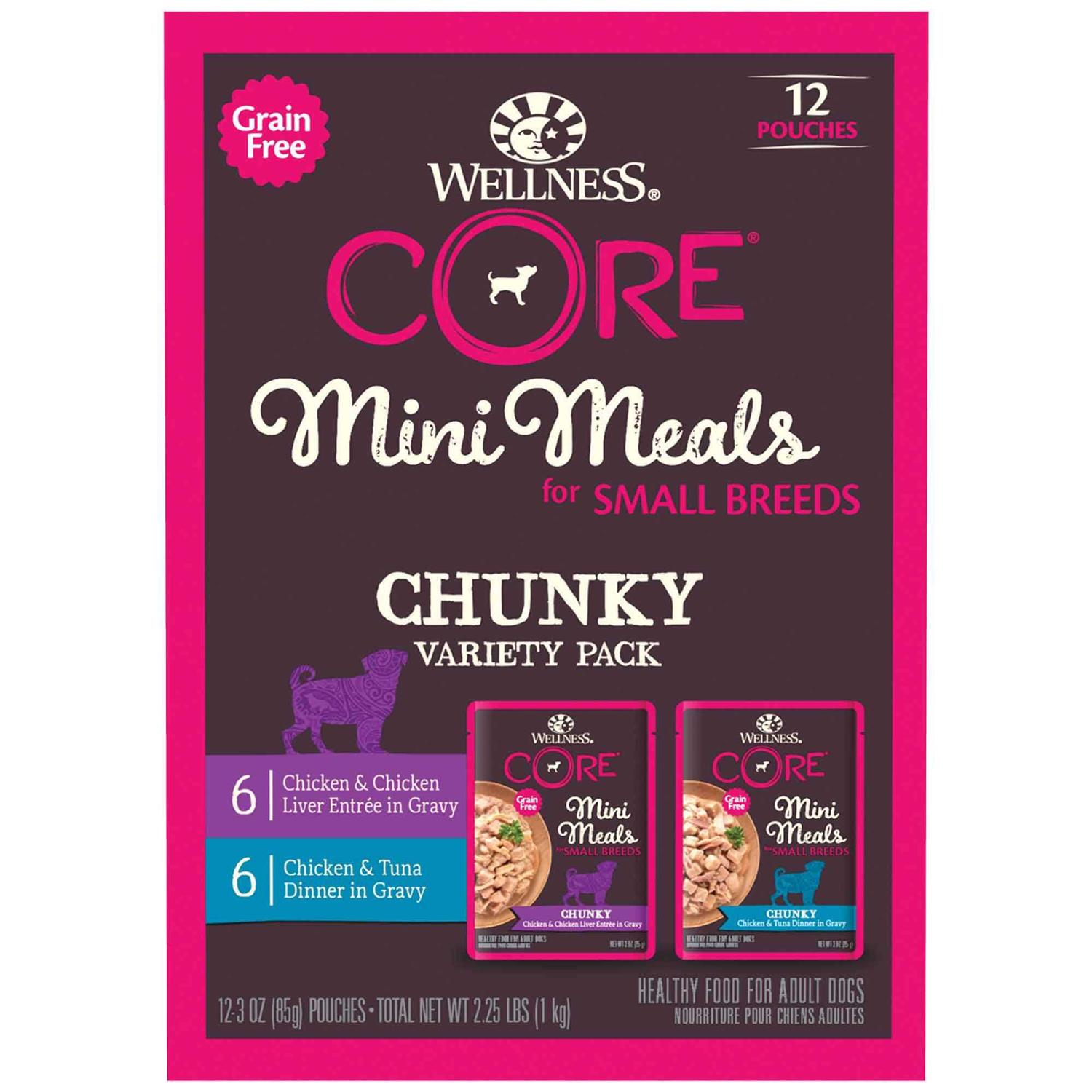 Wellness Core Mini Meals Chunky Variety Pack - Healthber