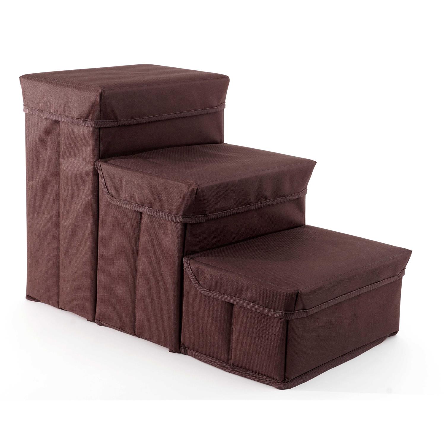 Precious Tails Padded 3 Step Pet Storage Foldable Steps - Healthber