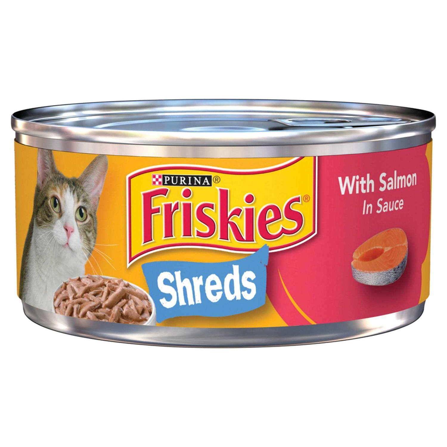 Purina Friskies Shreds Wet Cat Food Salmon in Sauce - Healthber