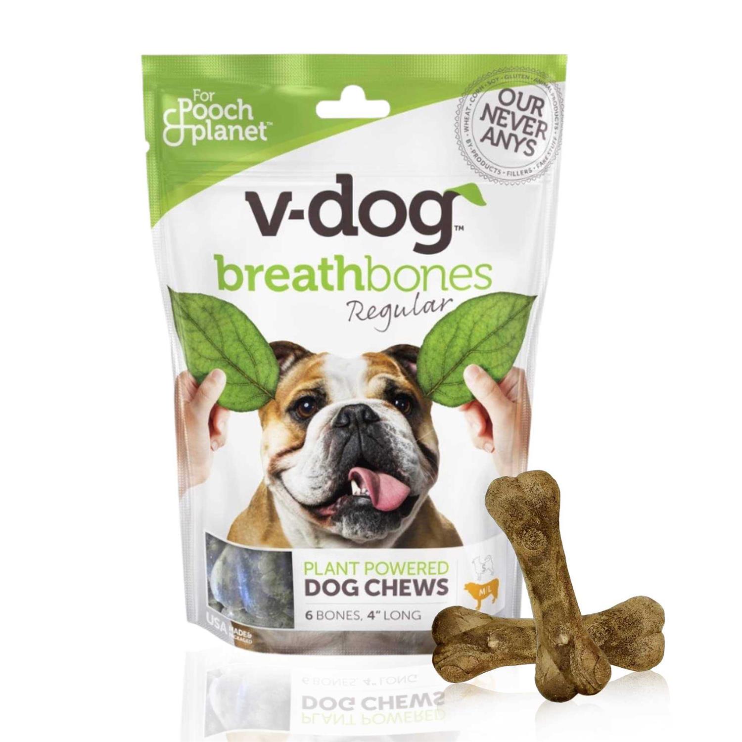 V-dog Breathbones Vegan dog Treats - Healthber