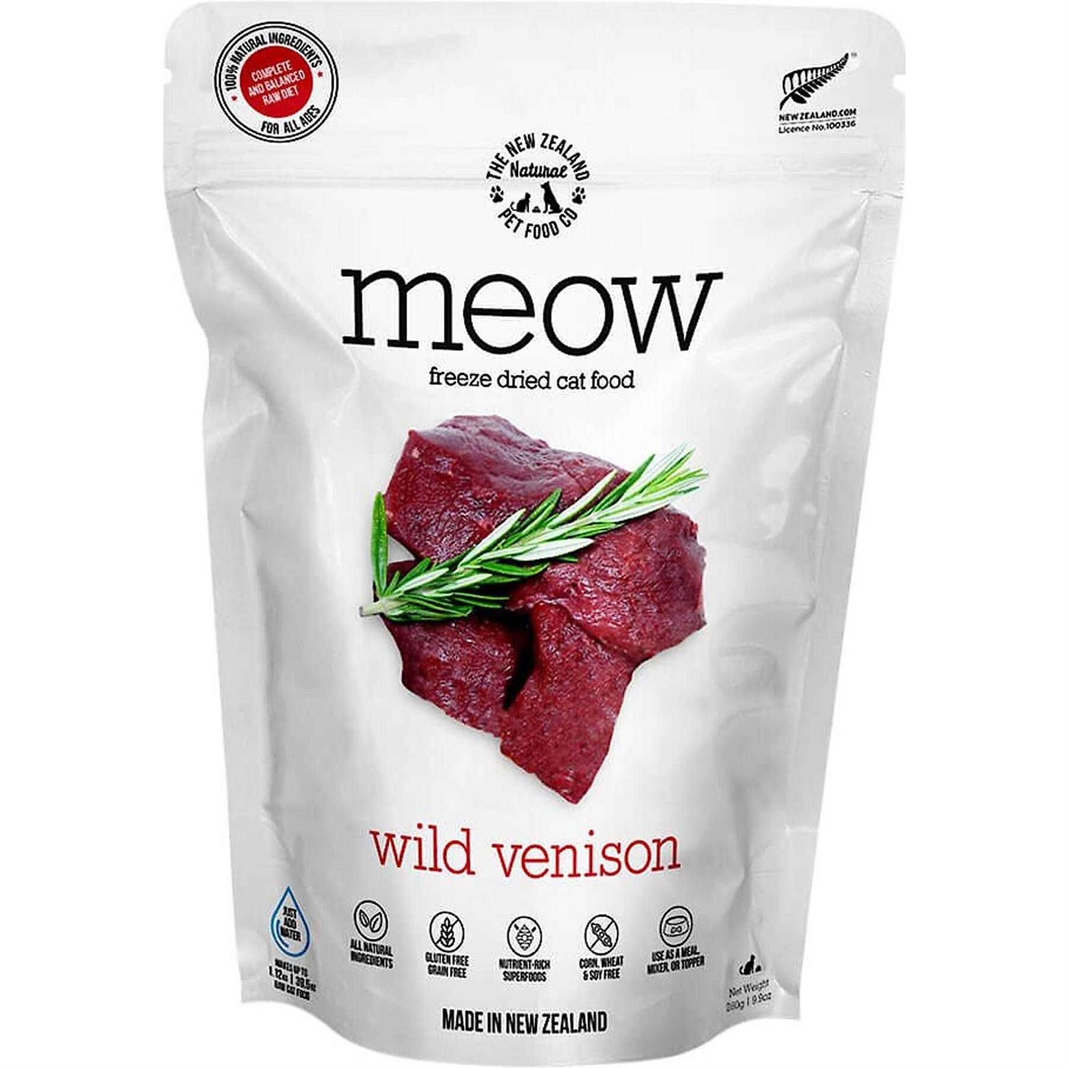 New Zealand Natural Pet Food Meow Wild Venison Freeze-Dried Cat Food - Healthber