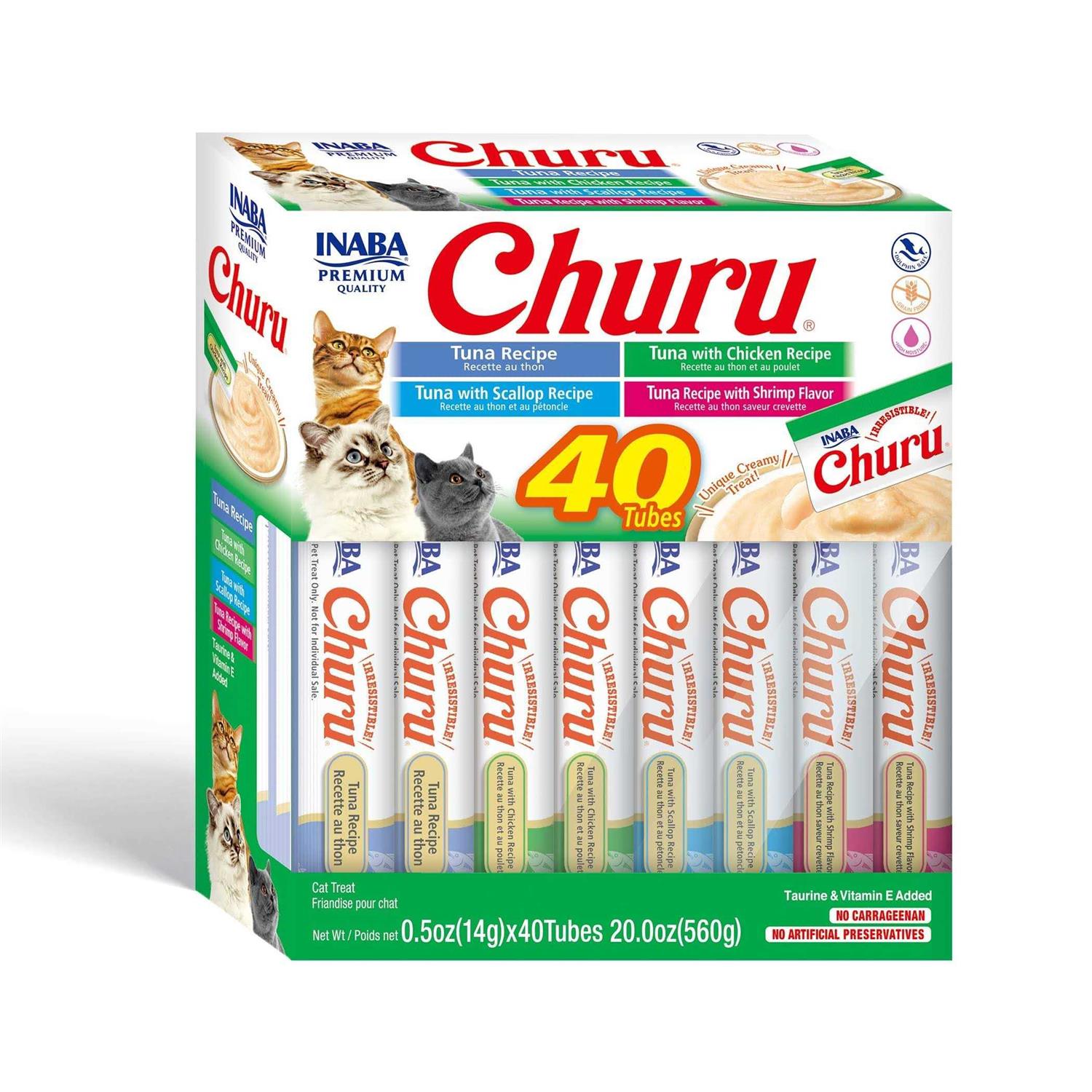 Inaba Churu Variety Box Tuna Seafood Cat Treats - Healthber