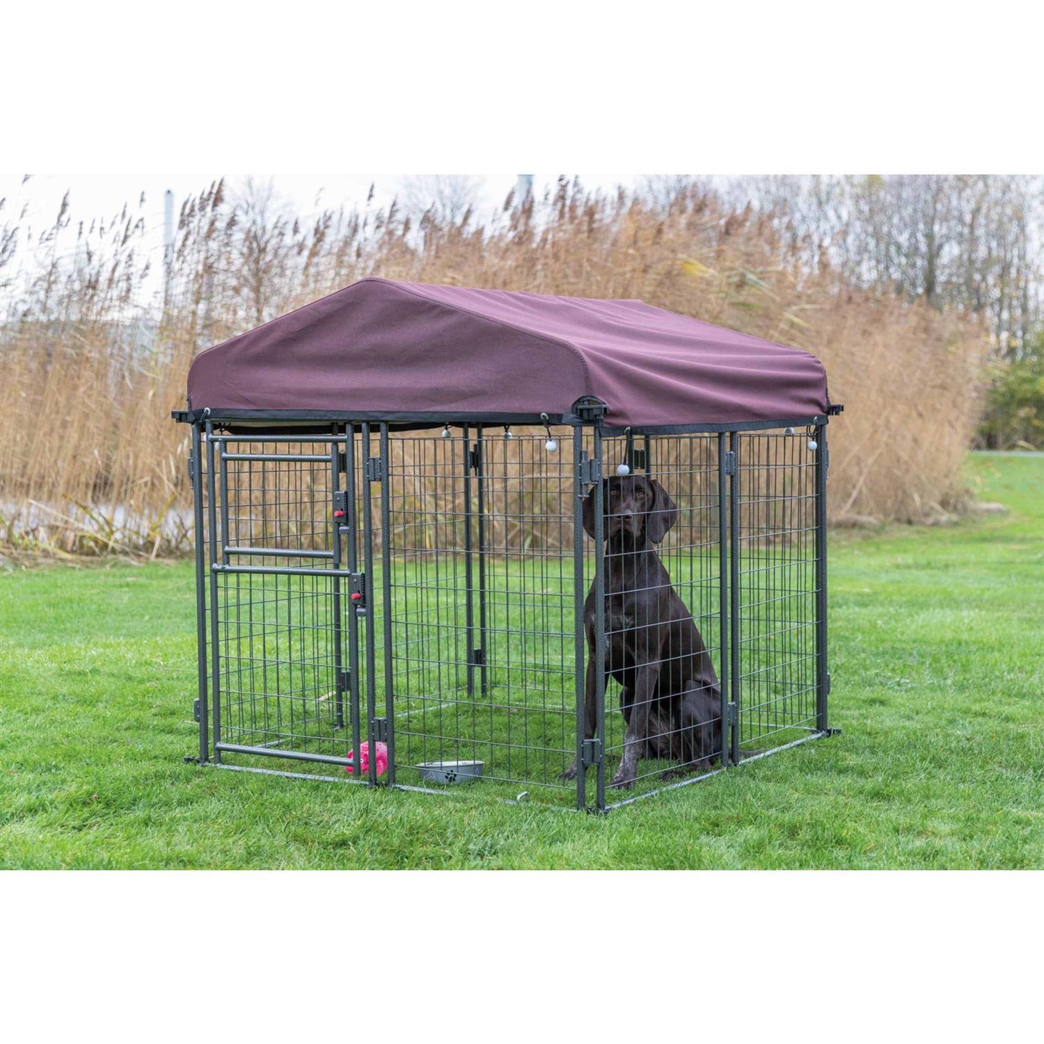 TRIXIE Deluxe Outdoor Dog Kennel with Cover - Healthber