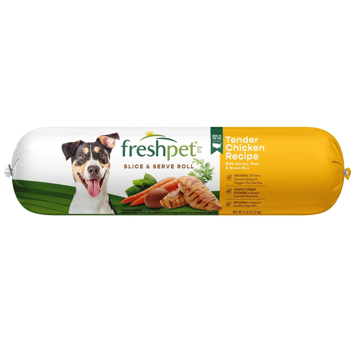Freshpet Select Tender Chicken Recipe Slice & Serve Roll Dog Food - Healthber