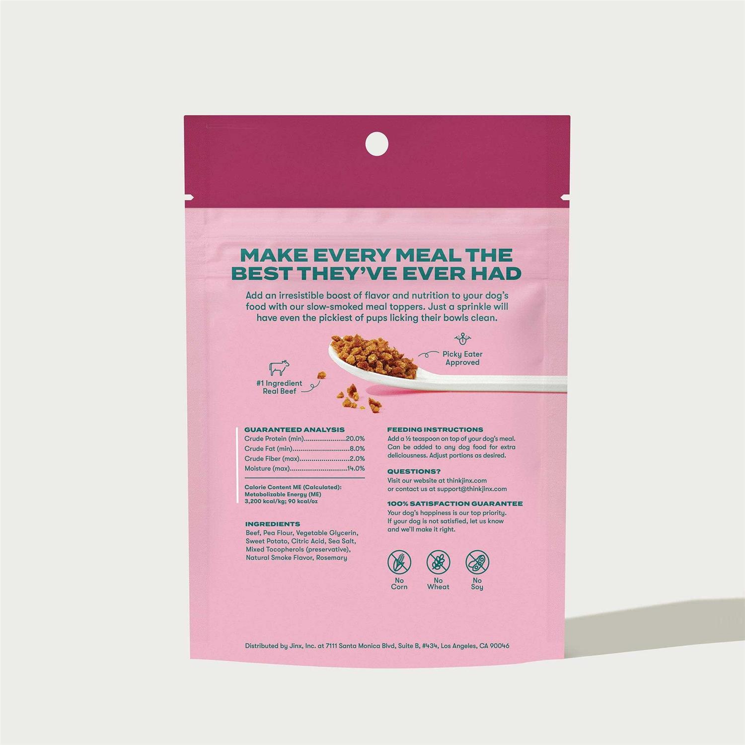 Jinx Crumbles Beef Recipe Flavor-Boosting Natural Dog Food Topper - Healthber