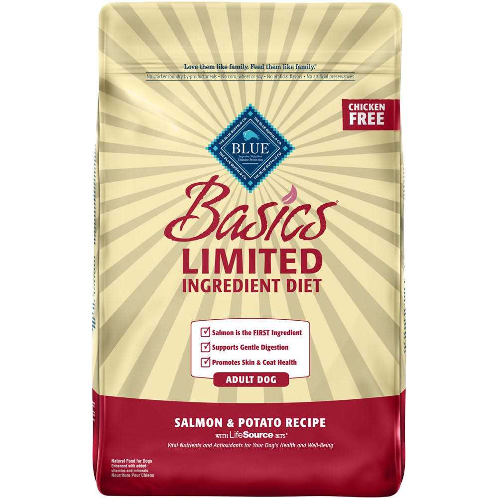 Blue Buffalo Basics Salmon & Potato Skin Stomach Care Adult Dry Dog Food - Healthber