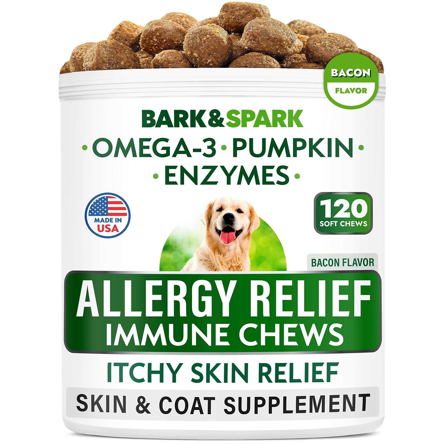 Bark&spark Allergy Relief Immune Chews Itchy Skin Relief - Healthber