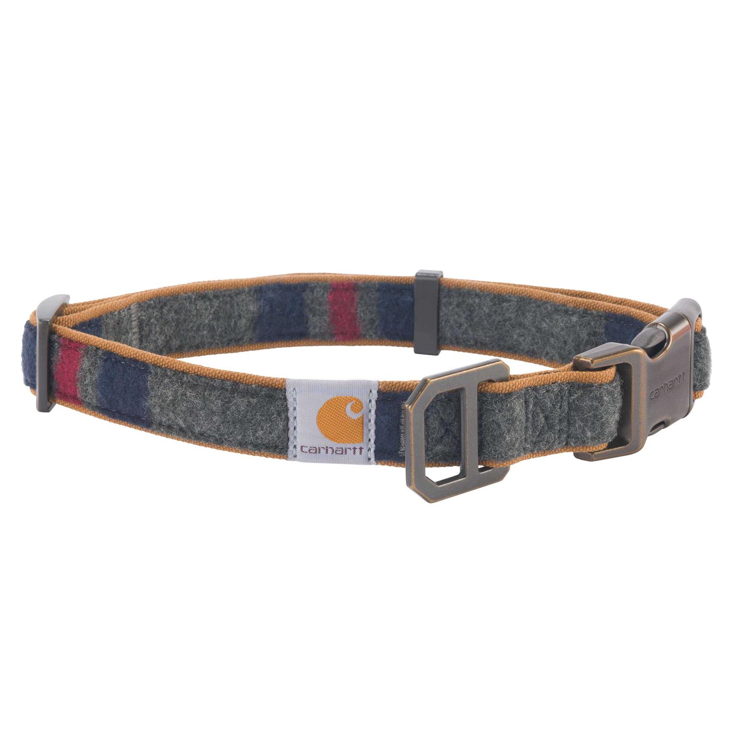 Carhartt Nylon Dog Collar Duck Blanket Stripe - Healthber