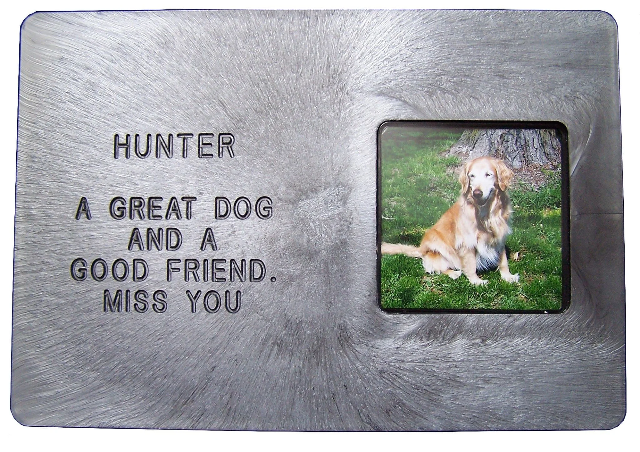 Personalized Engraved Pet Memorial Marker with Photo Frame - Healthber