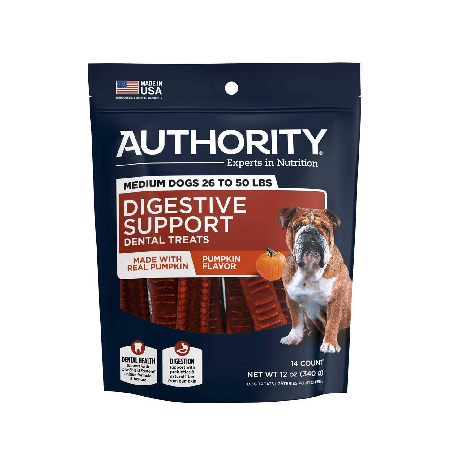 Authority Digestive Support Dog Dental Treat - Healthber