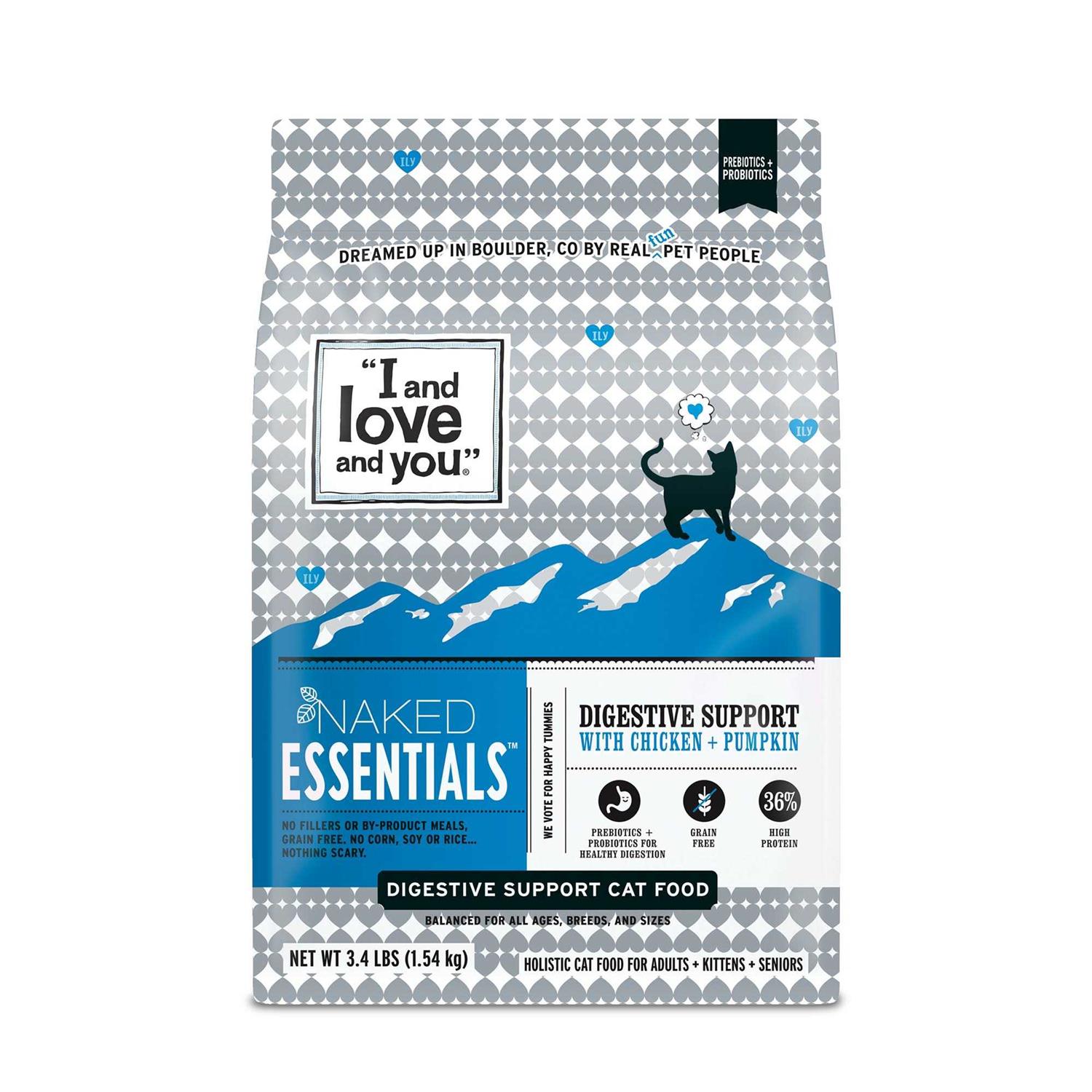I and Love and You Naked Essentials Digestive Support Chicken & Pumpkin Dry Cat Food - Healthber