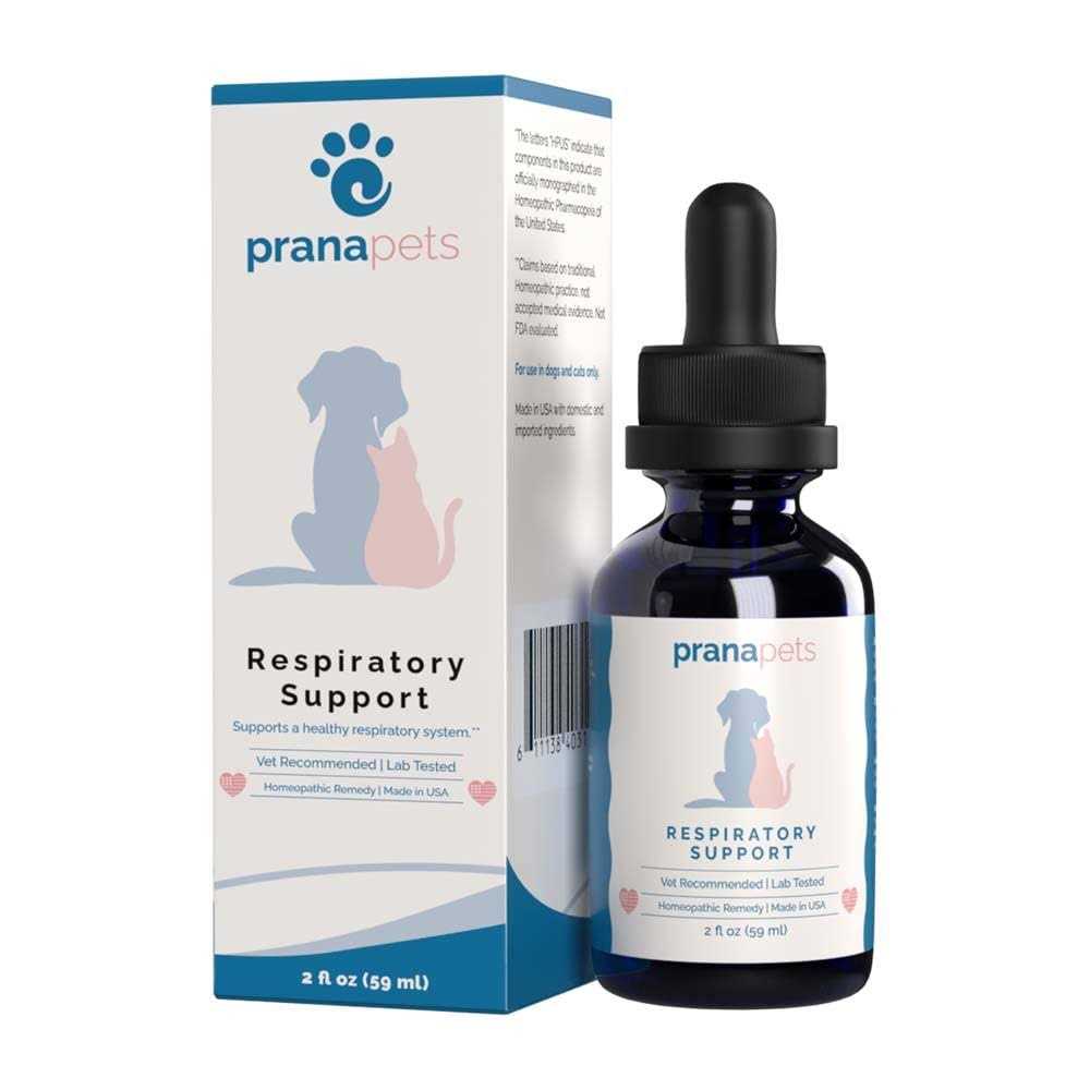 PranaPets Respiratory Support Supplement for Dogs & Cats Naturally Promotes Optimal Respiratory Function in Pets - Healthber