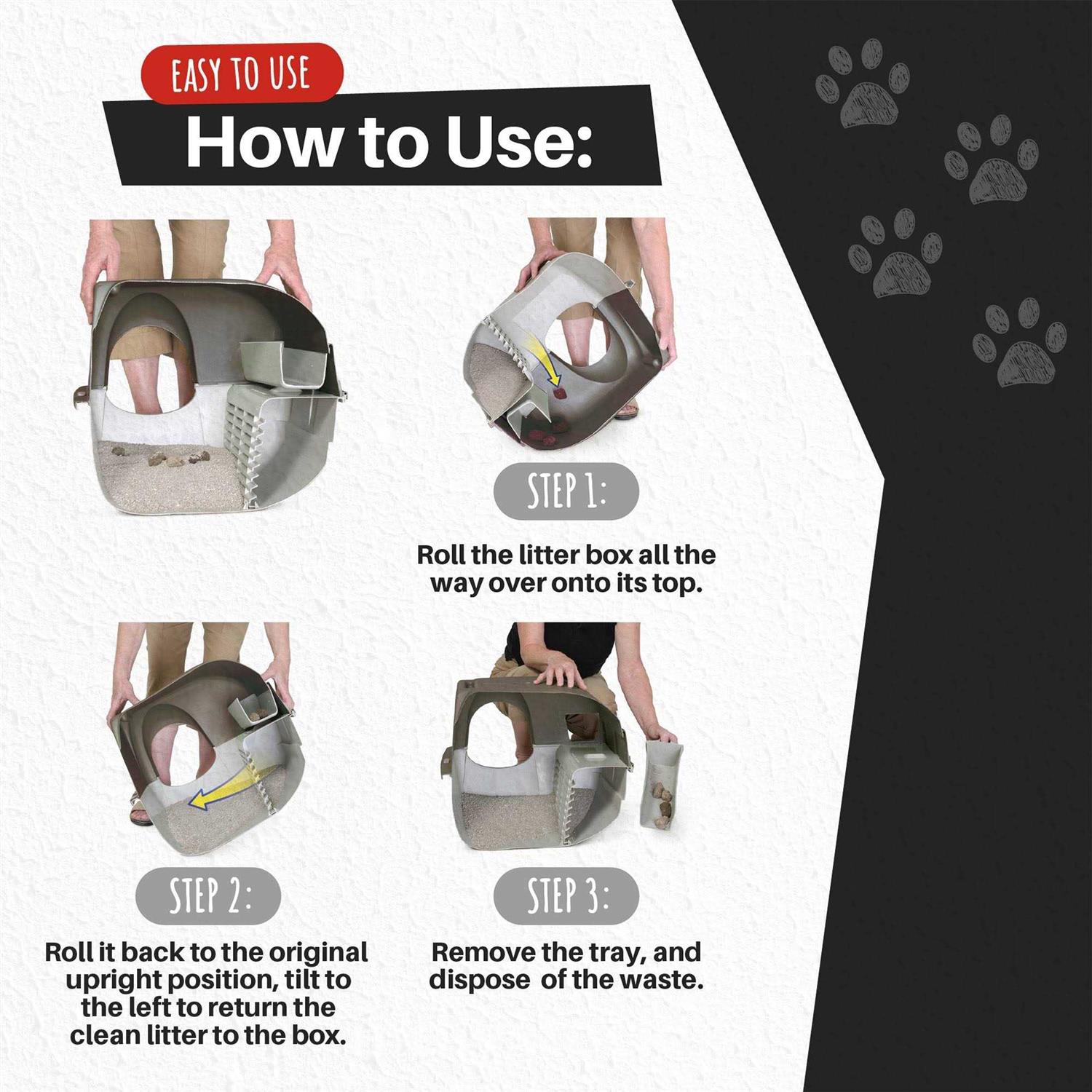 Omega Paw Roll N Clean Self Cleaning Litter Box - Healthber