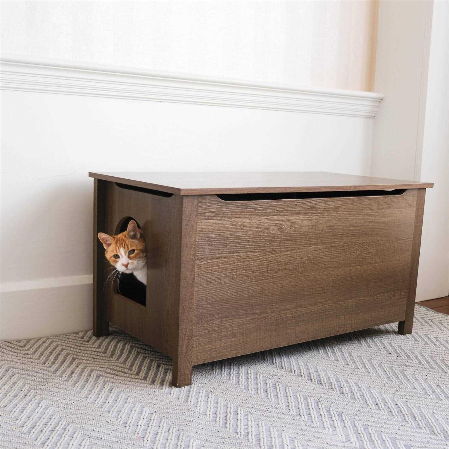 Designer Pet Products Parker Designer Catbox Litter Box Enclosure - Healthber