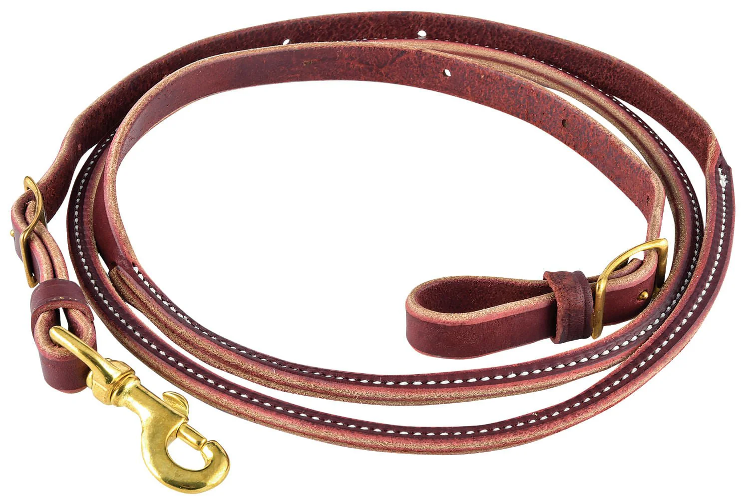 Berlin Leather Latigo Round Center Roper Rein - Healthber