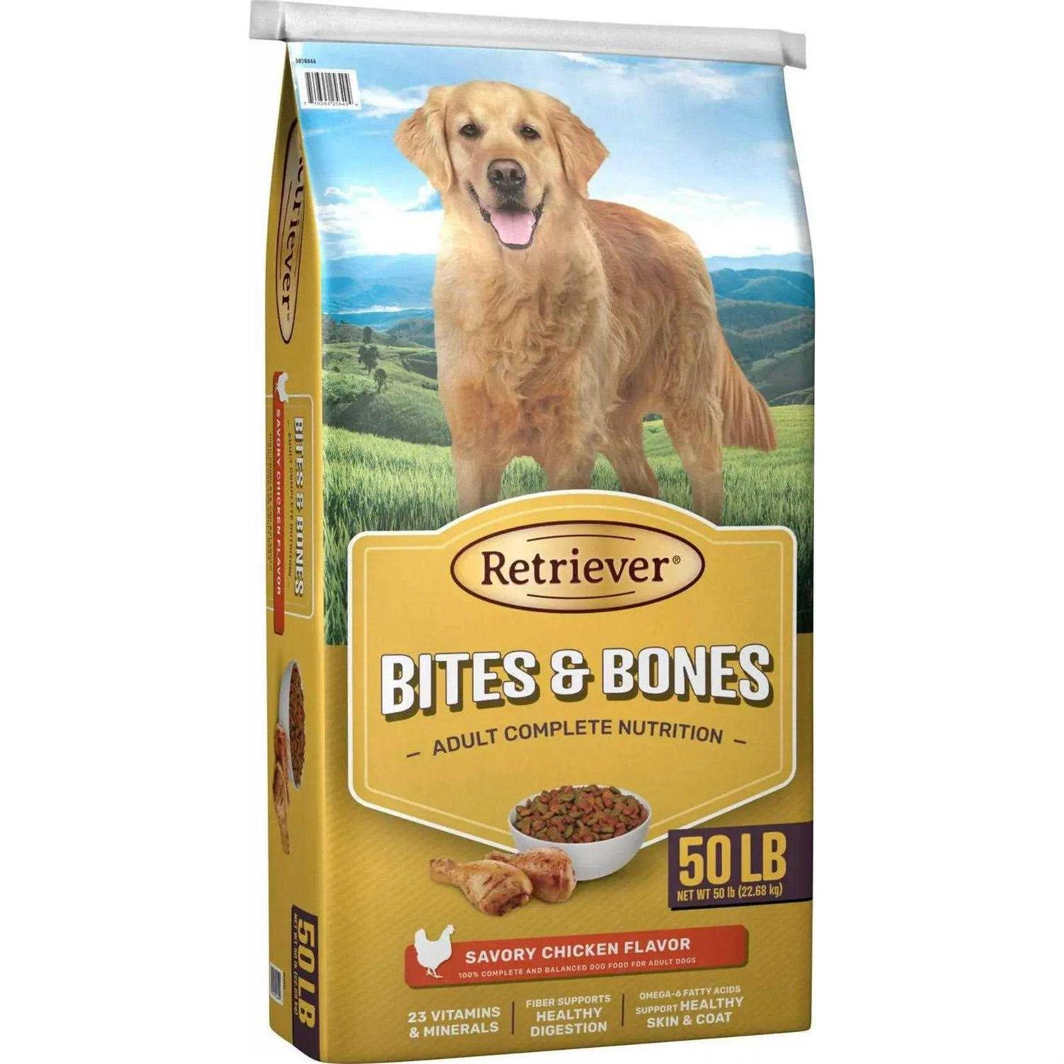 Retriever Bites and Bones Adult Chicken Recipe Dry Dog Food - Healthber