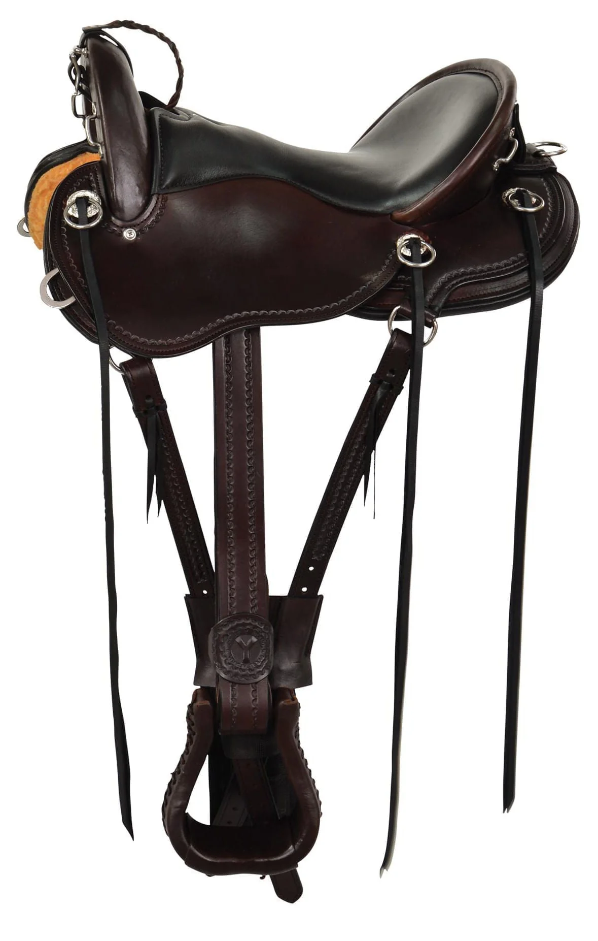 Julie Goodnight Cascade Crossover Trail Saddle, Regular, Walnut - Healthber
