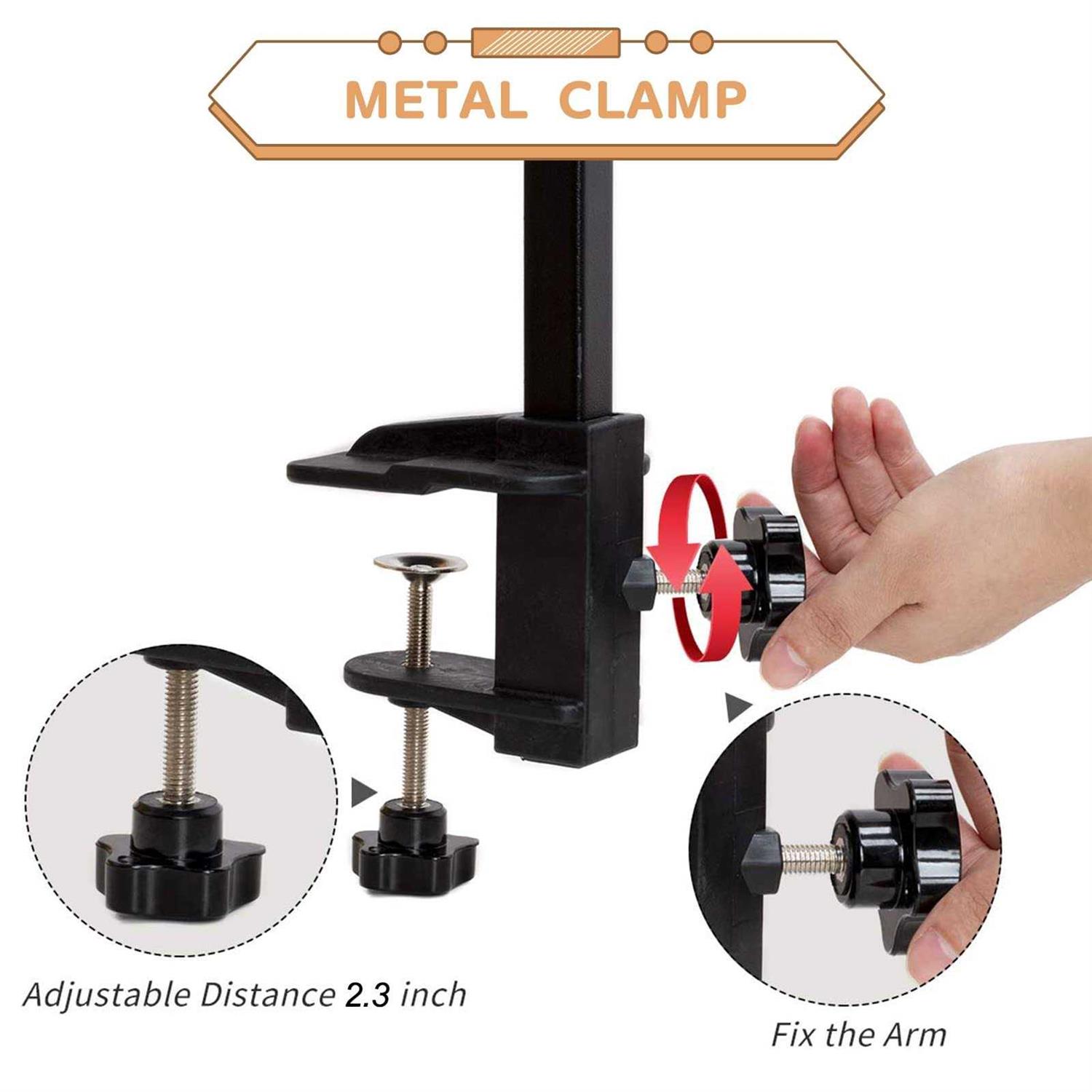 Breeze Touch Dog Grooming Table Arm 35 Dog Grooming Stand with Clamp and Post - Healthber