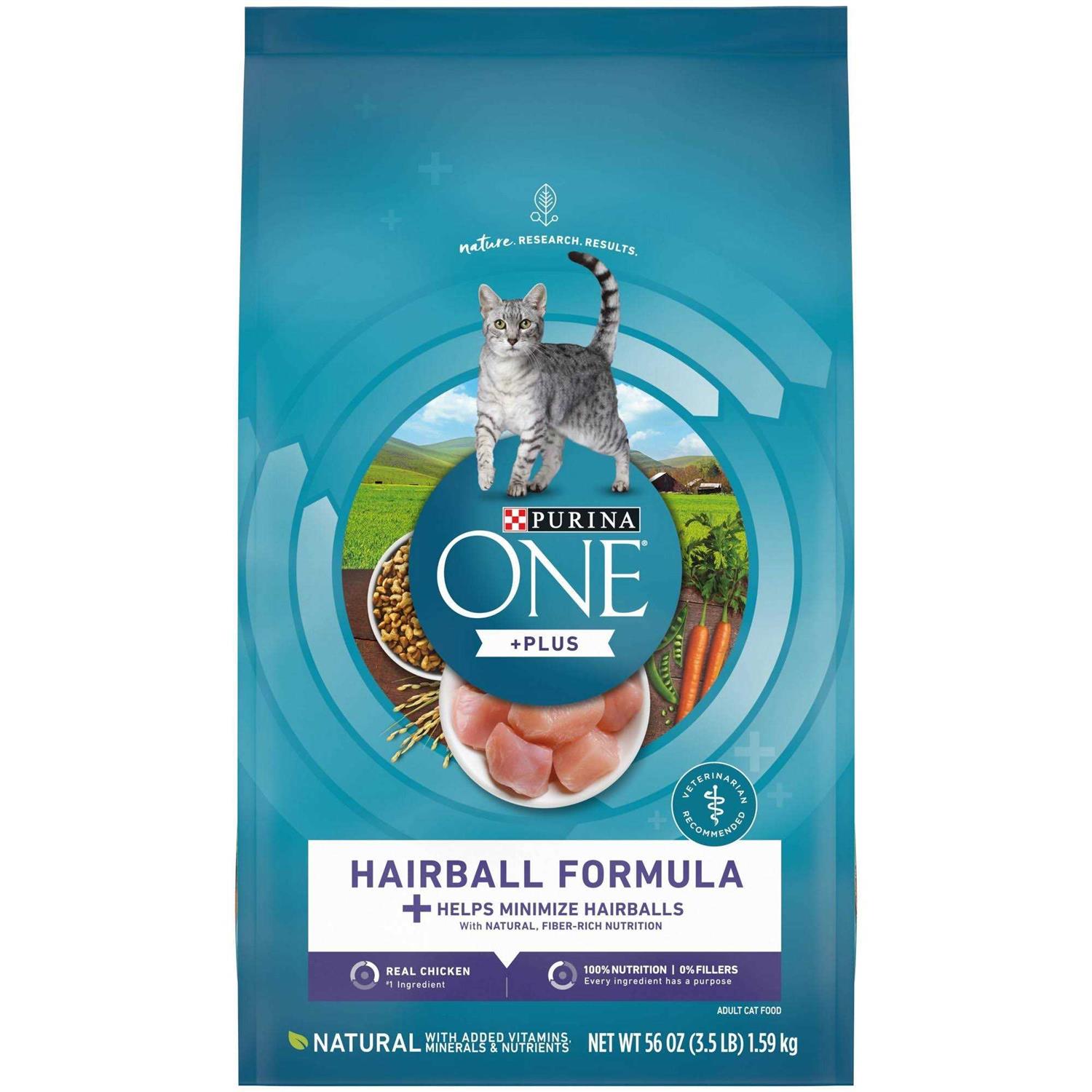 Purina ONE Hairball Formula Adult Dry Cat Food - Healthber