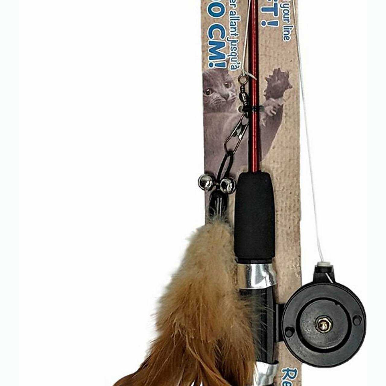 Ethical Cat Toy Fishing Rod N Reel Kitty Teaser - Healthber