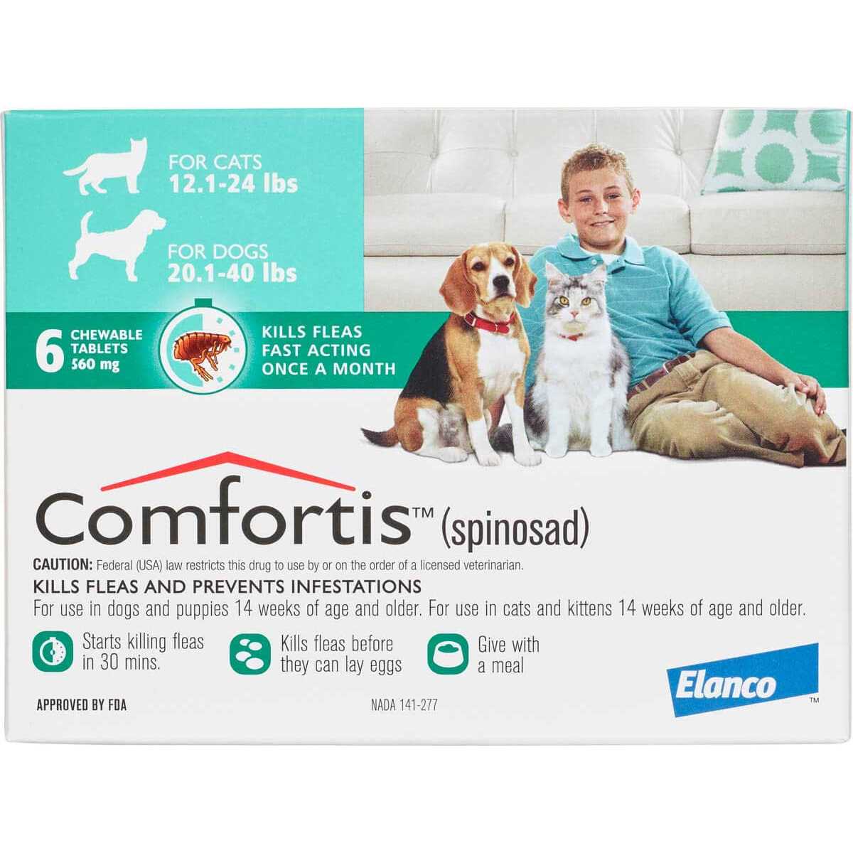 Comfortis Chewable Tablets for Dogs & Cats - Healthber