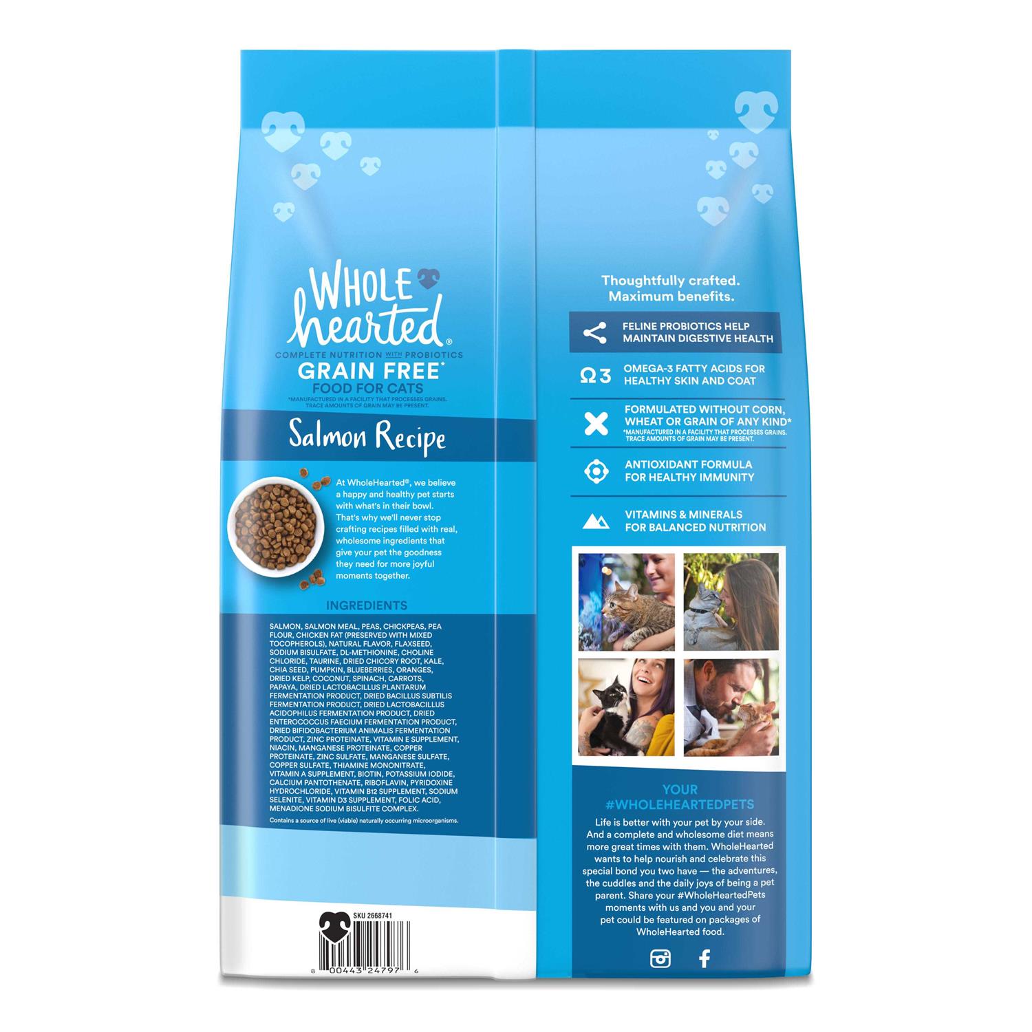 WholeHearted Grain Free Salmon Formula Dry Cat Food - Healthber