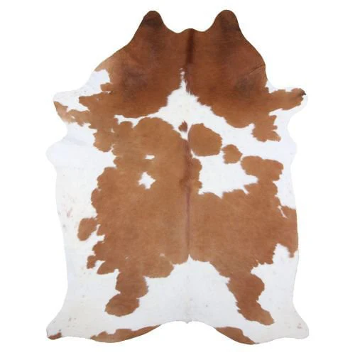 Showman Brown & White Natural Cowhide Rug, Large - Healthber