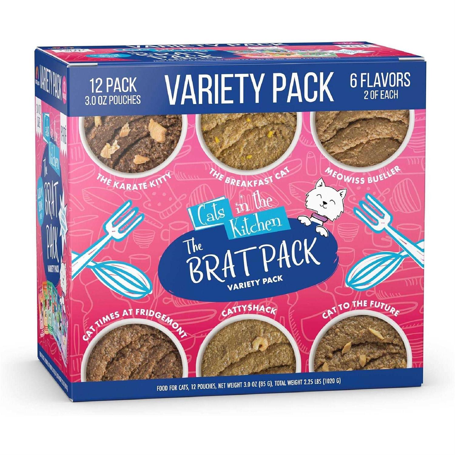 Weruva Cats in The Kitchen Slide N Serve The Brat Pack Variety Cat Food Pouches - Healthber