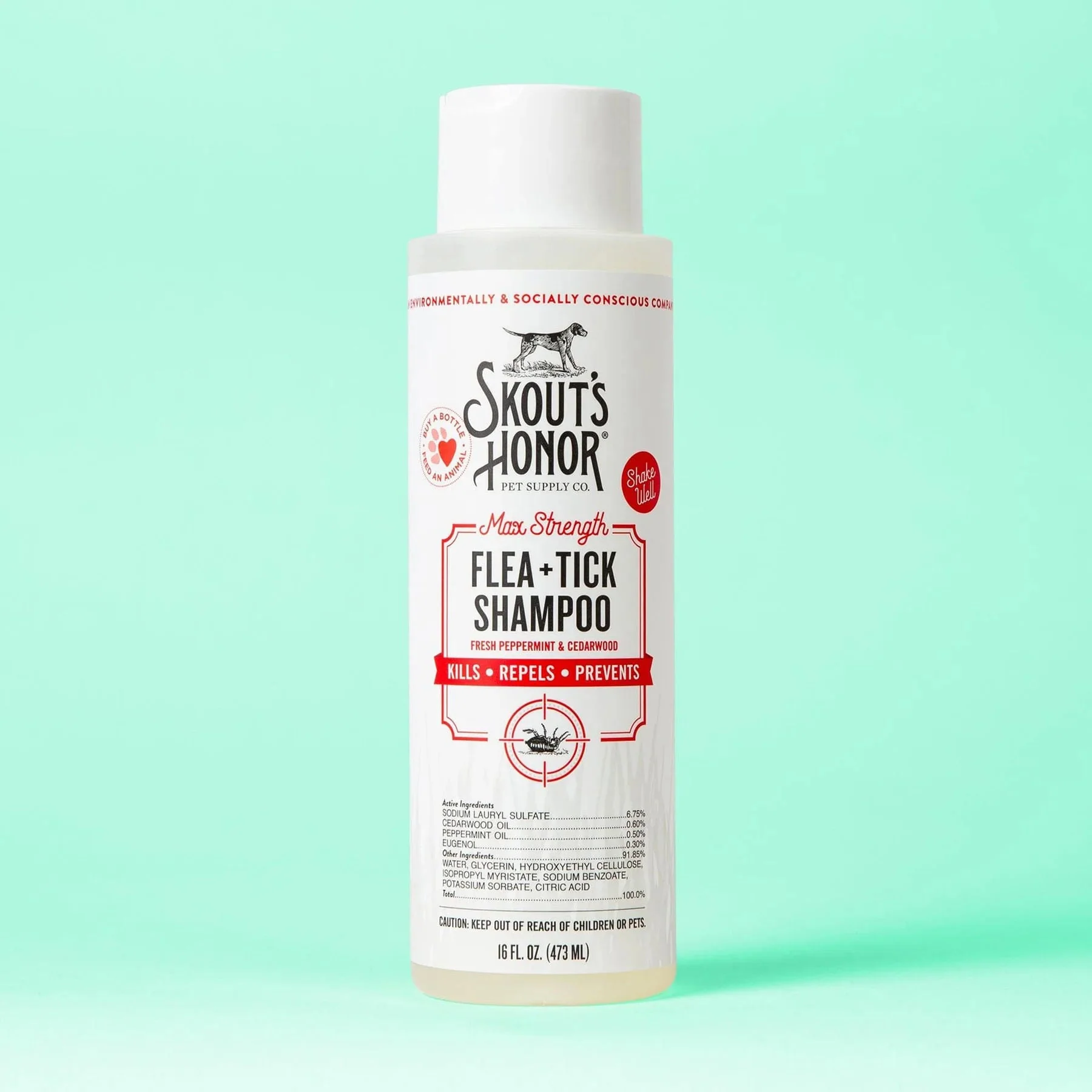 Skout's Honor Flea + Tick Shampoo for Dogs, 16 oz - Healthber