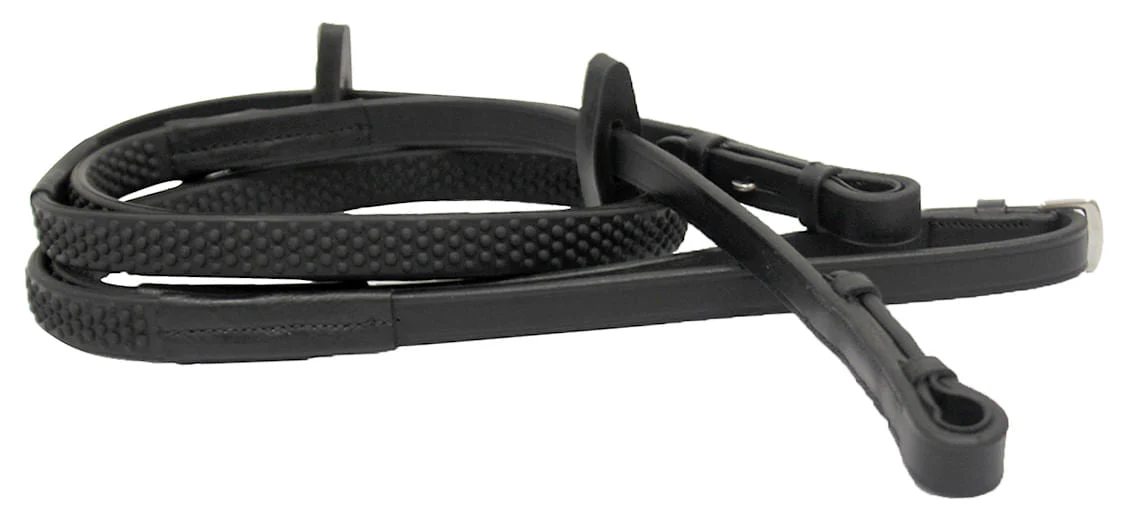Rambo Micklem Competition Reins, Black - Healthber