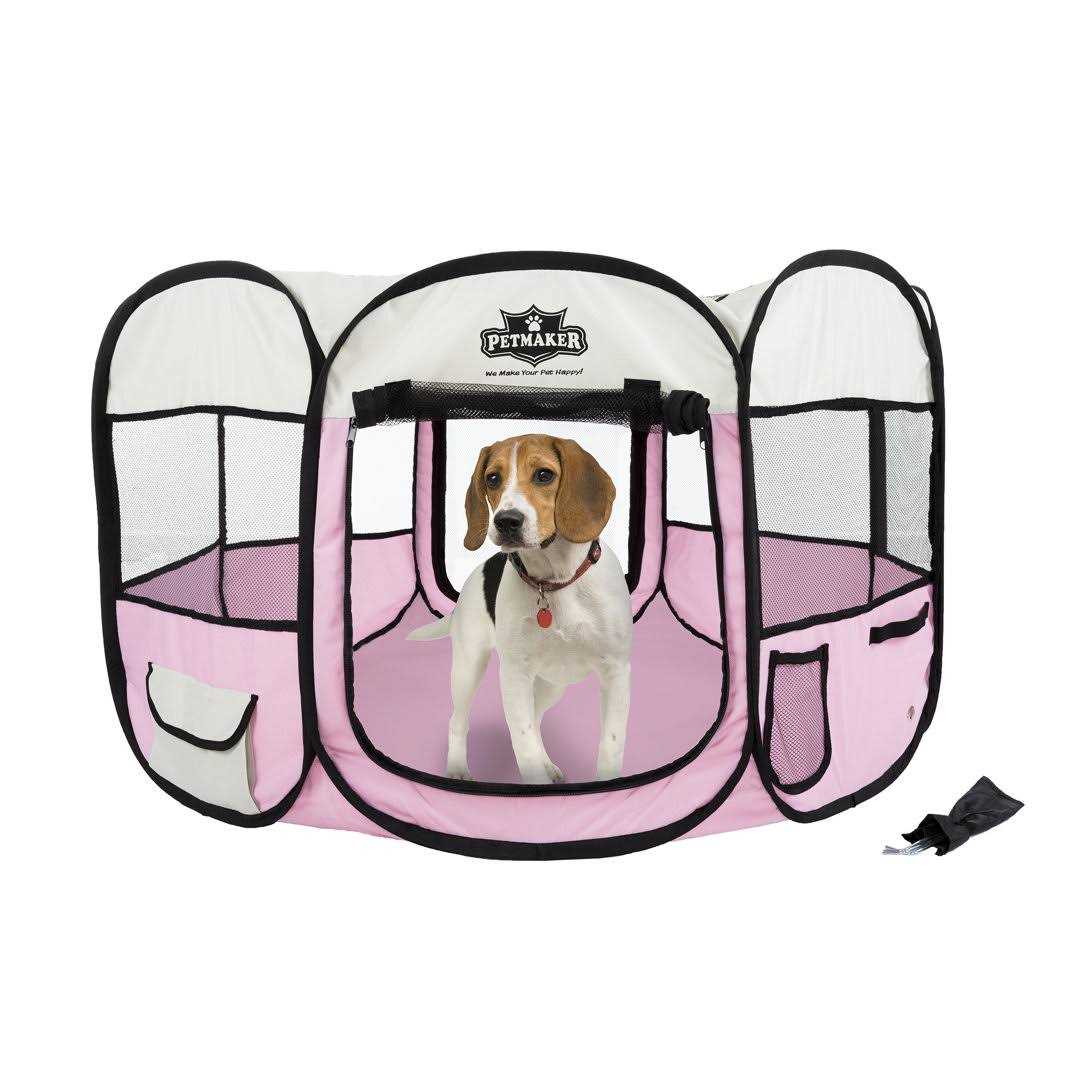 Petmaker Portable Pop-Up Pet Play Pen with Carrying Bag - Healthber