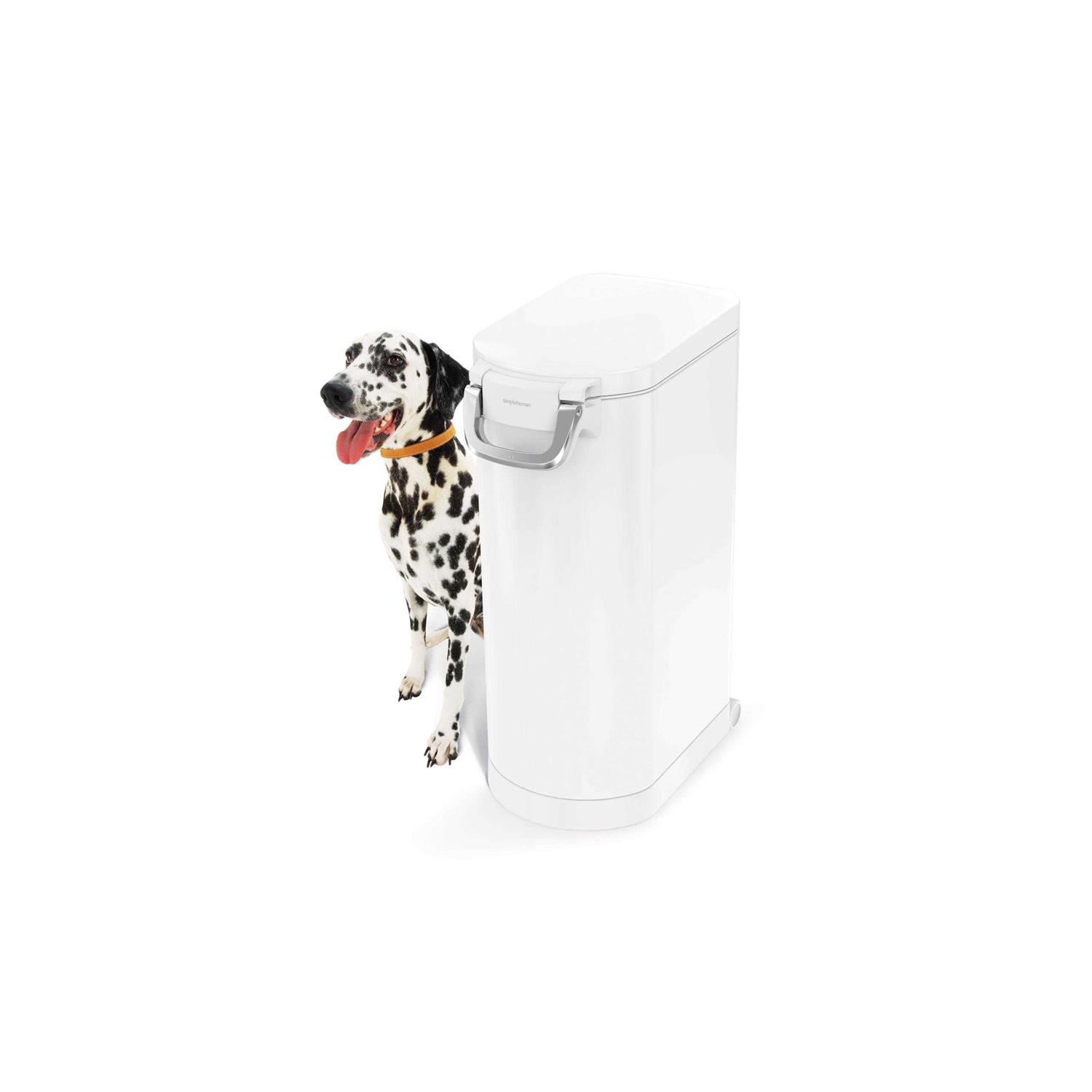 simplehuman Pet Food Can White Steel - Healthber
